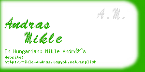 andras mikle business card